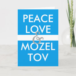 TARJETA FESTIVA AMOR DE LA PAZ Y MOZEL TOV