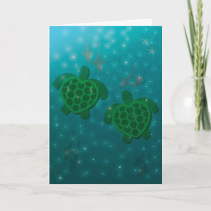 Tarjeta Festiva Amor de la tortuga - el par de nosotros