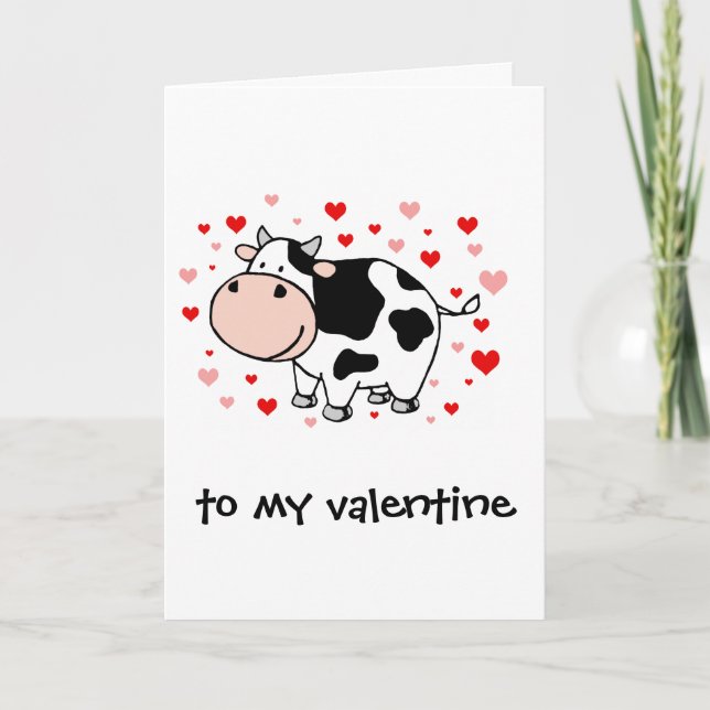 Tarjeta Festiva Amor de la vaca (Anverso)
