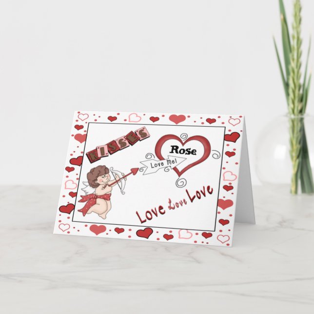 Tarjeta Festiva Amor de los Cupidos (Anverso)