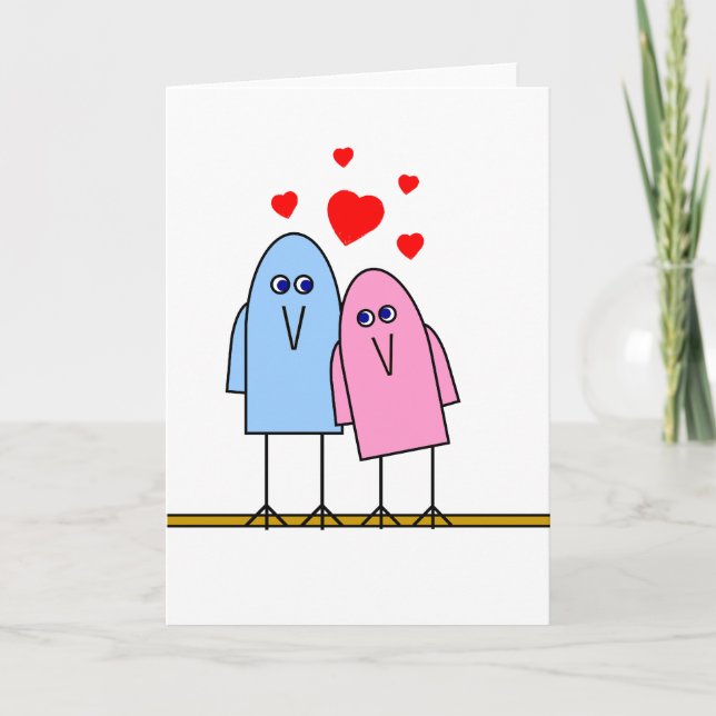 Tarjeta Festiva Amor de los pájaros (Anverso)