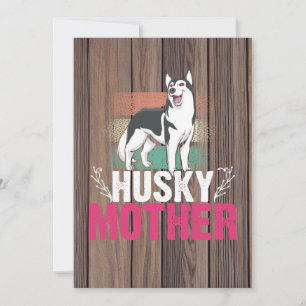 Tarjeta Festiva Amor de Madre Husky: Celebrando la Lealtad y el Ví