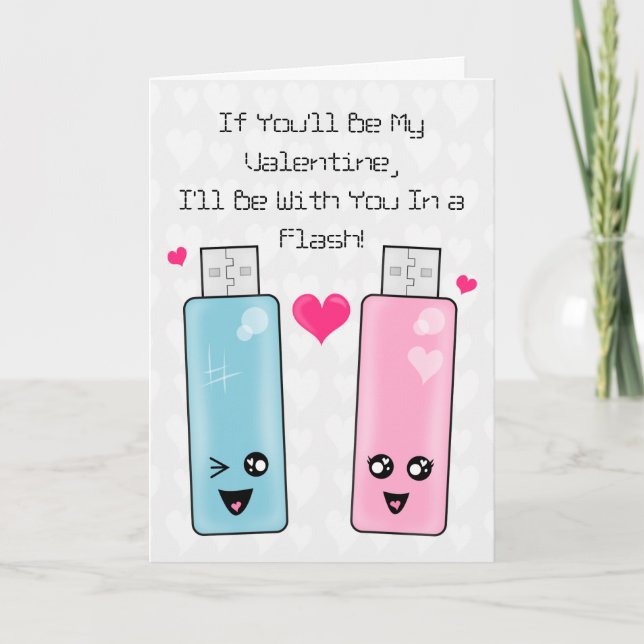 Tarjeta Festiva Amor de memoria USB (Anverso)