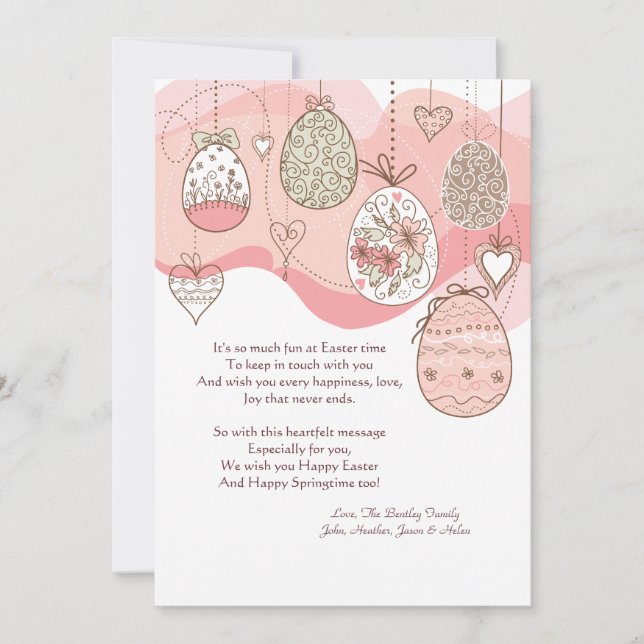 Tarjeta Festiva Amor de Pascua también (Anverso)