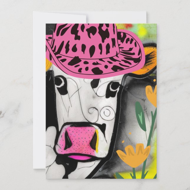 Tarjeta Festiva Amor de vaca (Anverso)