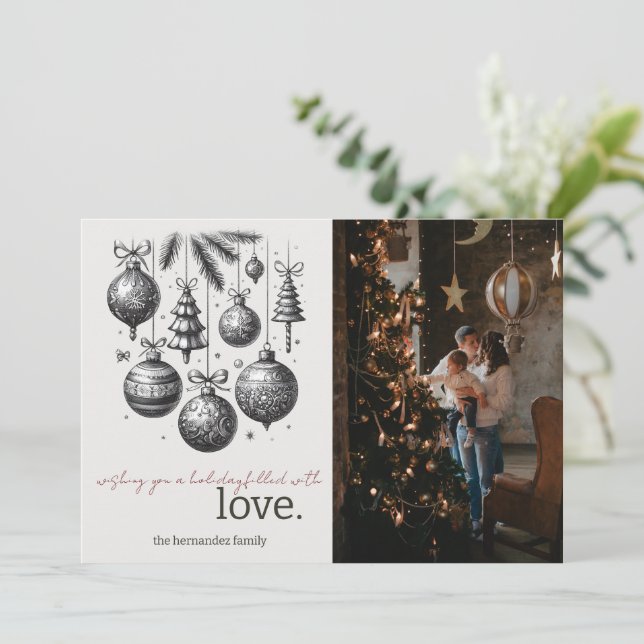 Tarjeta Festiva Amor de vacaciones (Anverso de pie)