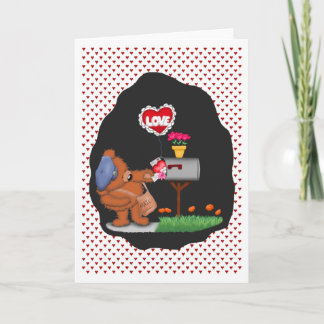 Tarjeta Festiva Amor del buzón ningún texto dentro