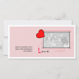 Tarjeta Festiva Amor del corazón rojo