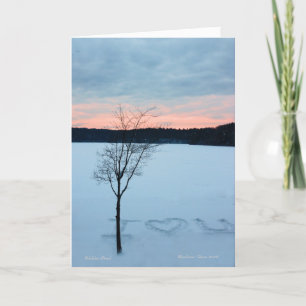 Tarjeta Festiva Amor del invierno