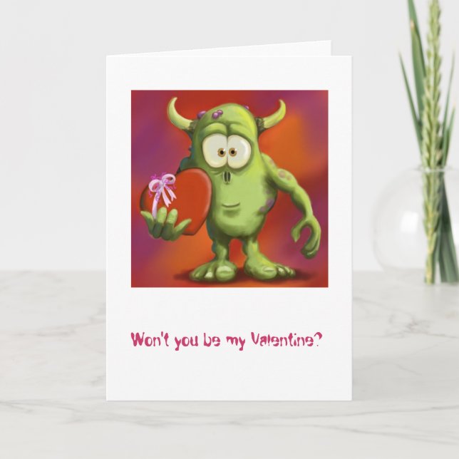 Tarjeta Festiva Amor del monstruo (Anverso)