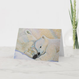 Tarjeta Festiva Amor del oso polar