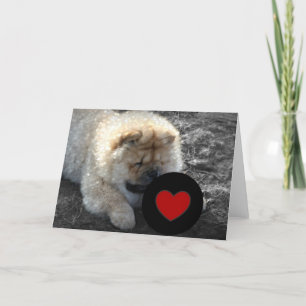 Tarjeta Festiva AMOR del perro chino de perro chino