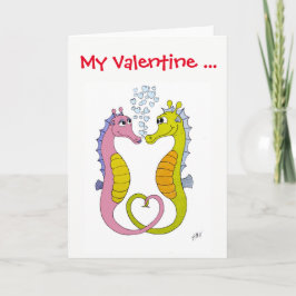 Tarjeta Festiva Amor del Seahorse