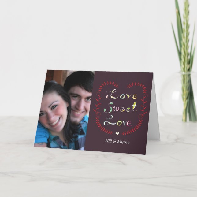 Tarjeta Festiva amor dulce (Anverso)