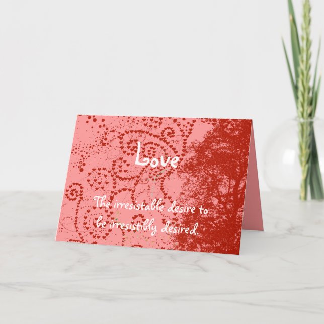 Tarjeta Festiva Amor - El deseo irresistible de ser irresistible (Anverso)