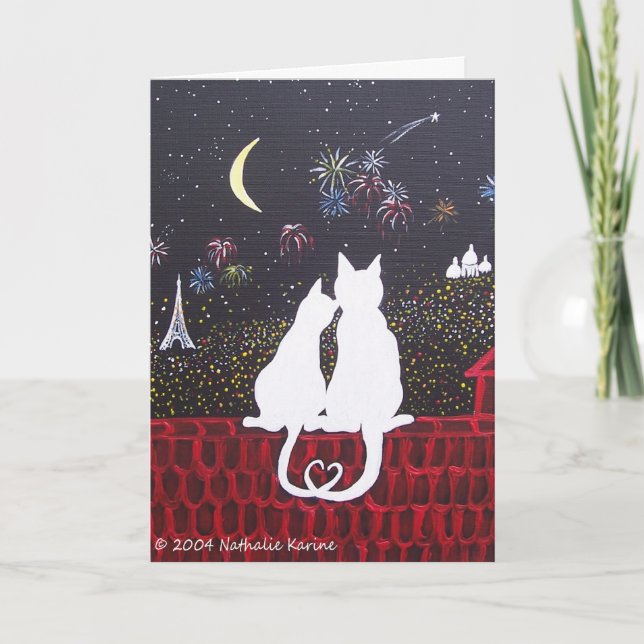 Tarjeta Festiva Amor en el à París de París - de L'Amour (Anverso)