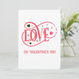 Tarjeta Festiva AMOR en el día de Galentine