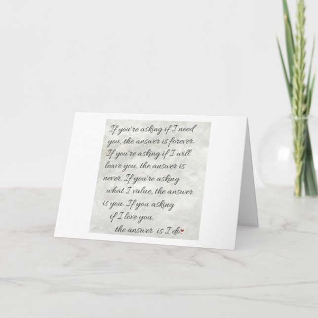 TARJETA FESTIVA **AMOR** EN GRACIAS Y DÍAS (Anverso)