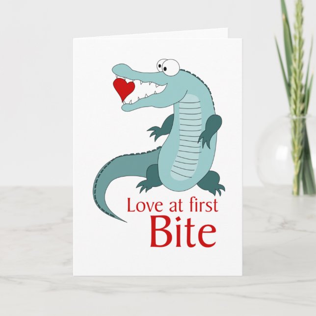 Tarjeta Festiva Amor en la primera mordedura (Anverso)