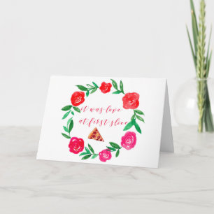 Tarjeta Festiva Amor en la primera rebanada