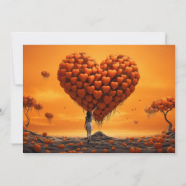 Tarjeta Festiva Amor en naranja: Escribe tu carta - San Valentín