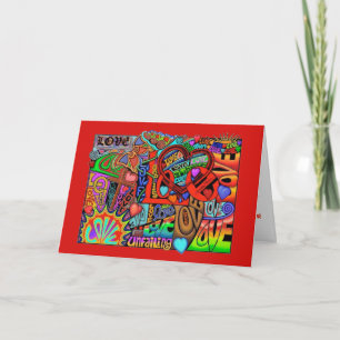 Tarjeta Festiva AMOR en OVER~flow