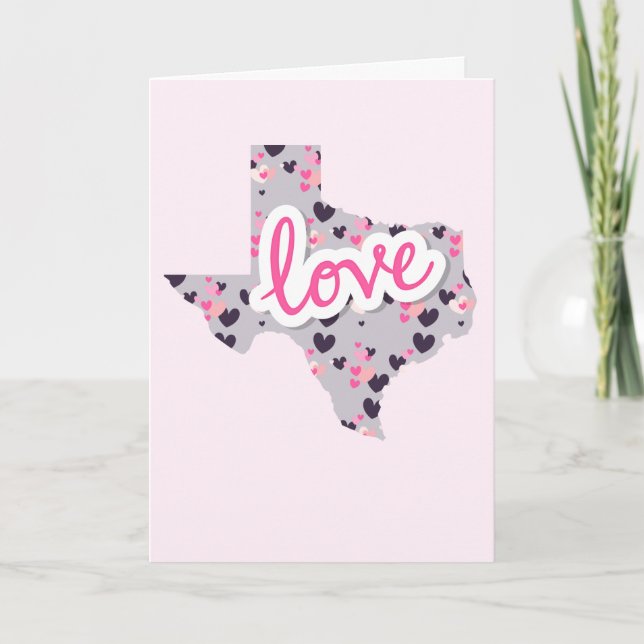 Tarjeta Festiva Amor en Texas - El día de San Valentín (Anverso)