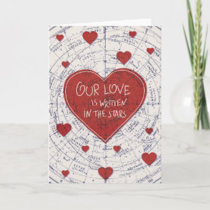 Tarjeta Festiva Amor escrito en las estrellas