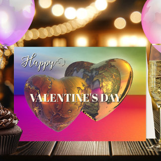 Tarjeta Festiva Amor Eterno Corazones Coloridos Bella Artes Valent