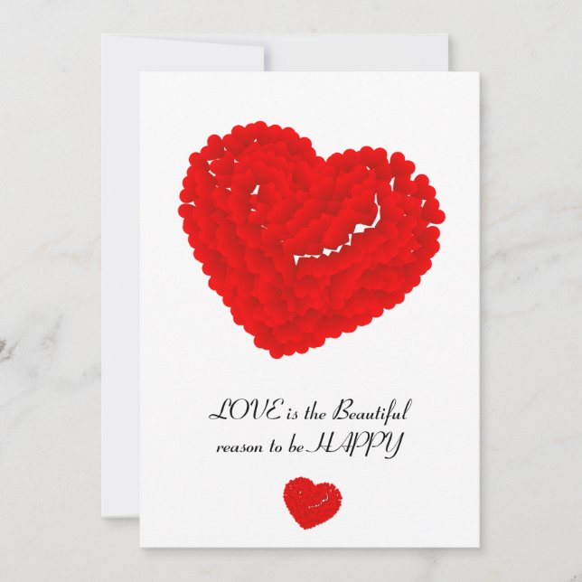Tarjeta Festiva amor feliz (Anverso)