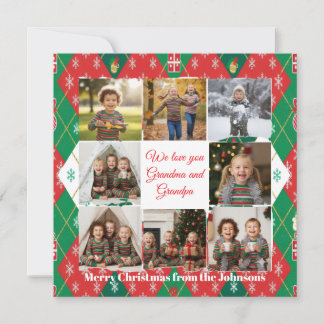 Tarjeta Festiva Amor Festivo Argyle Personalizado