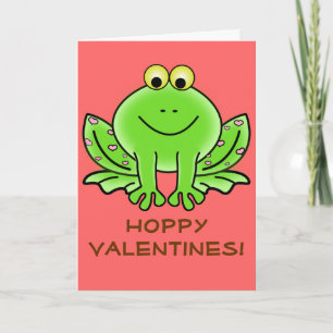 Tarjeta Festiva Amor Frog Gracioso Saludo: El día de San Valentín 