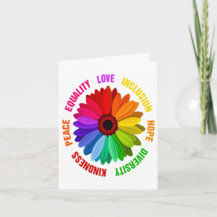 Tarjeta Festiva Amor Igualdad Inclusión Esperanza Diversidad Bonda