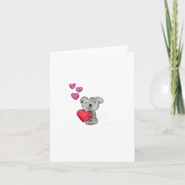 Tarjeta Festiva Amor Koala (Anverso)