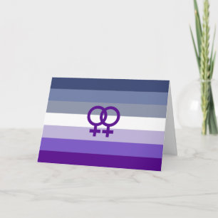Tarjeta Festiva Amor Lésbico Butch Orgullo WLW