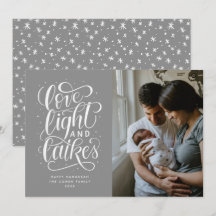 Amor, Luz y Latkes en Foto Gris de Hanukkah