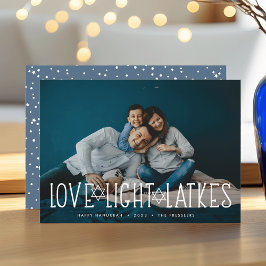 Tarjeta Festiva Amor, luz y linternas | Foto de Hanukkah