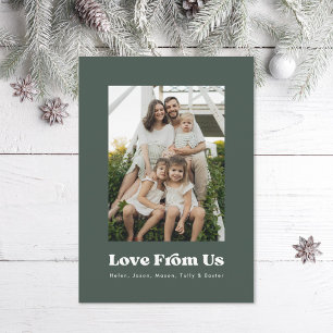 Tarjeta Festiva Amor multifoto de la familia Us Foto