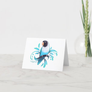 Tarjeta Festiva Amor negro azul
