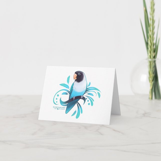 Tarjeta Festiva Amor negro azul (Anverso)
