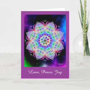 Tarjeta Festiva Amor, Paz, Alegría
