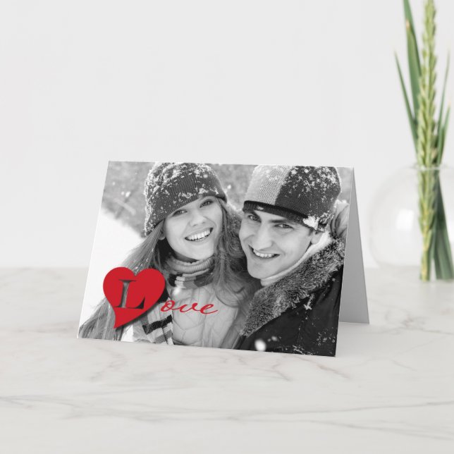 Tarjeta Festiva Amor. Personalizado el día de San Valentín Foto (Anverso)