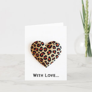Tarjeta Festiva Amor por la impresión de leopardo