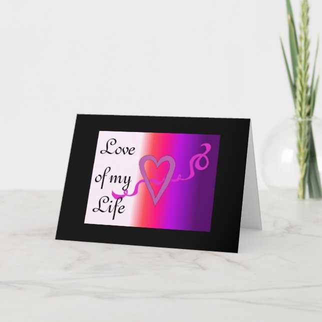 Tarjeta Festiva Amor por mi vida (Anverso)