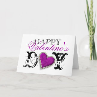 Tarjeta Festiva Amor púrpura romántico del "el día de San Valentín
