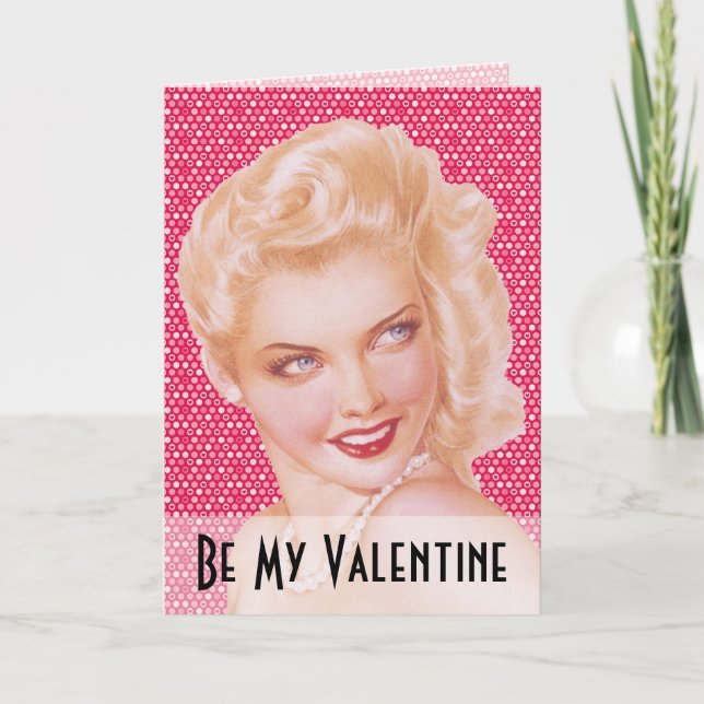 Tarjeta Festiva Amor retro de los años 40 (Anverso)