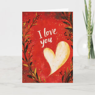 Tarjeta Festiva Amor Rojo Te Amo
