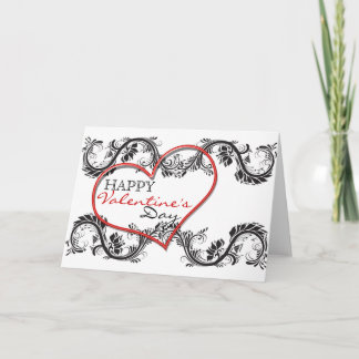 Tarjeta Festiva Amor romántico del corazón del "el día de San