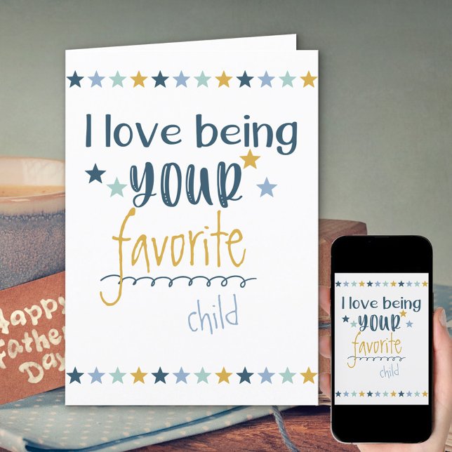 Tarjeta Festiva Amor siendo tu favorito - Dia divertida de padres  (Subido por el creador)