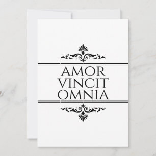 Tarjeta Festiva Amor Vincit Omnia - El Amor Conquista Todo